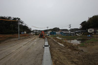 写真:現場への道路
