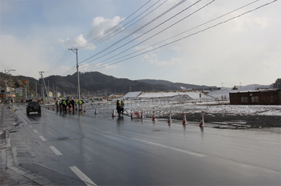 写真：迂回する道路