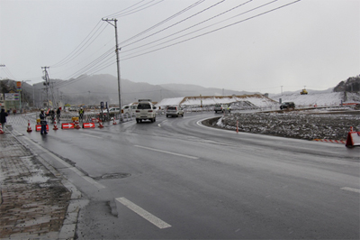 写真：迂回する道路