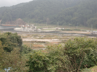 写真:被災した市街地の様子
