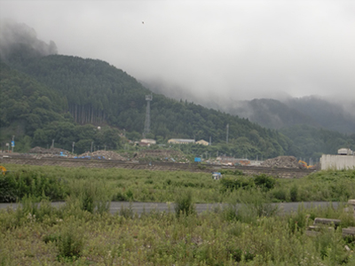 写真：片岸・鵜住居（うのすまい）地区の様子1