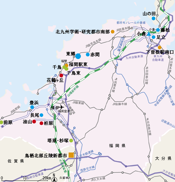 九州近辺の地図