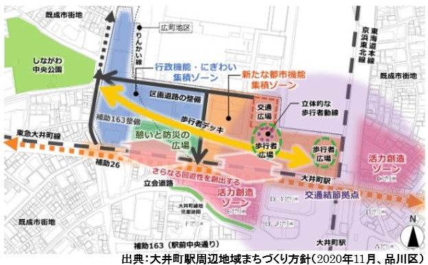 広町二丁目における将来の地区のイメージ　大手町駅周辺地域まちづくり方針より