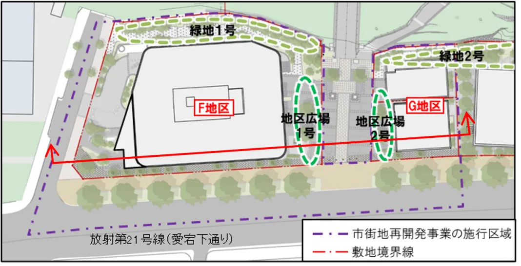 愛宕地区地図