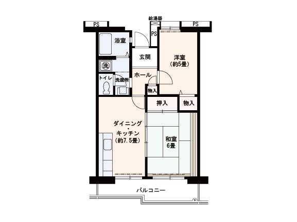 高の原駅前団地　間取り一例2