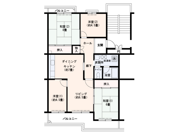 高の原駅前団地　間取り一例4