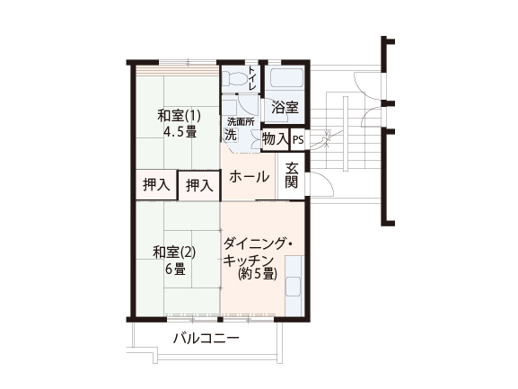 平城第一団地　間取り図1