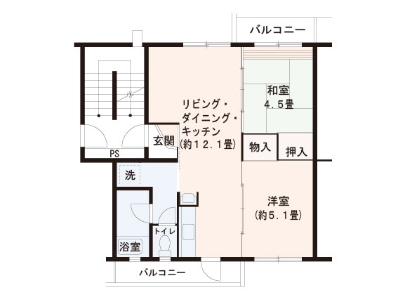 平城第一団地　間取り図2