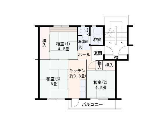 平城第一団地　間取り図4