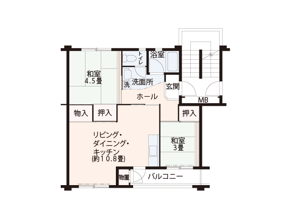 平城第二団地　間取り図1