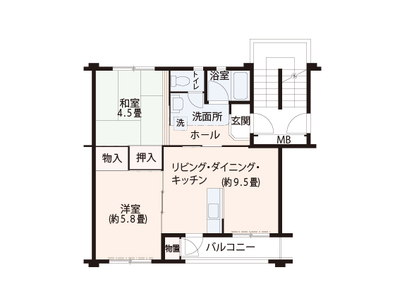 平城第二団地　間取り図2