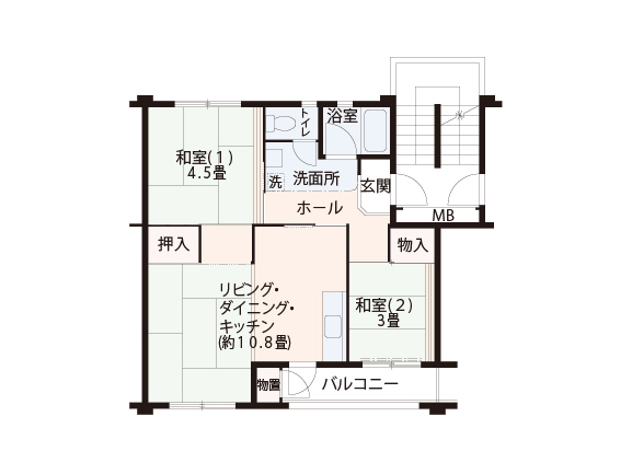 平城第二団地　間取り図3