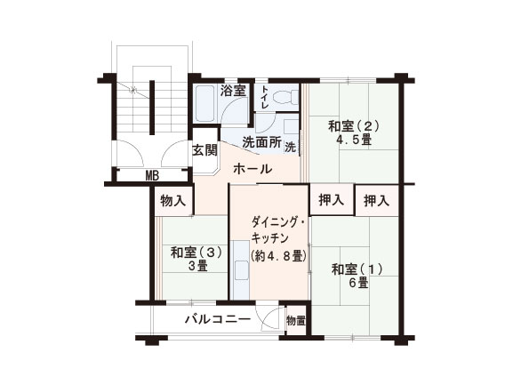 平城第二団地　間取り図4