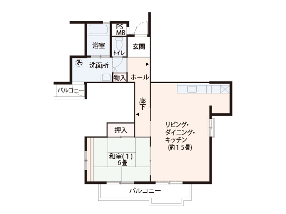 1LDK間取り図