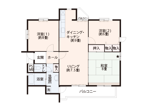 3LDK間取り図