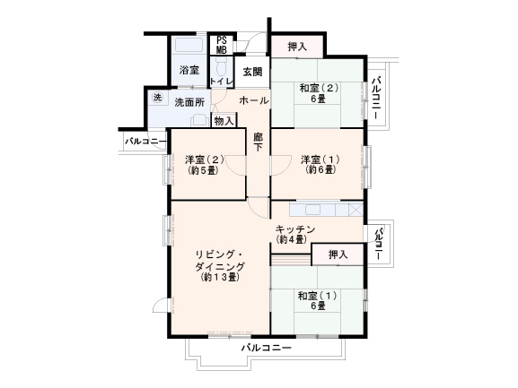 4LDK間取り図1