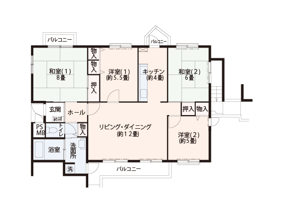 4LDK間取り図2