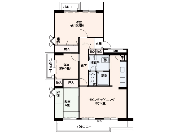 高の原駅西第二団地　間取り図1