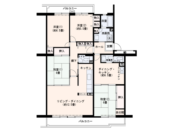 高の原駅西第二団地　間取り図4