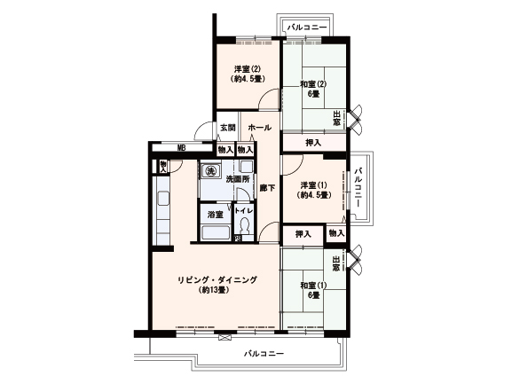 高の原駅西第二団地　間取り図2