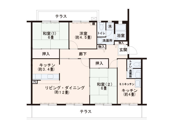 高の原駅東第二団地　間取り図1