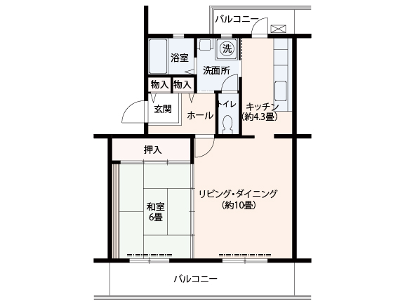 高の原駅東団地　間取り図1