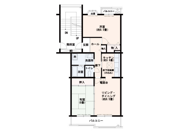 平城左京団地　間取り図1