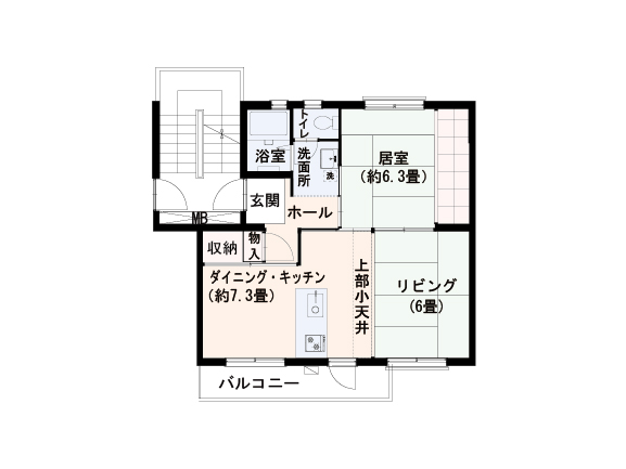 中登美第三団地　間取り図1