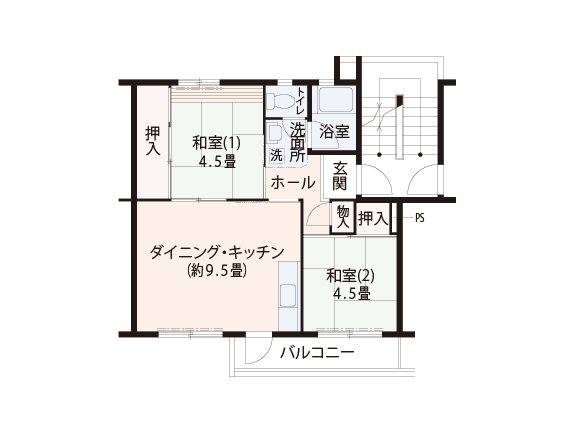 中登美第三団地　間取り図3