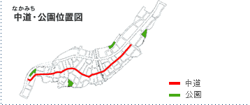 中道・公園位置図