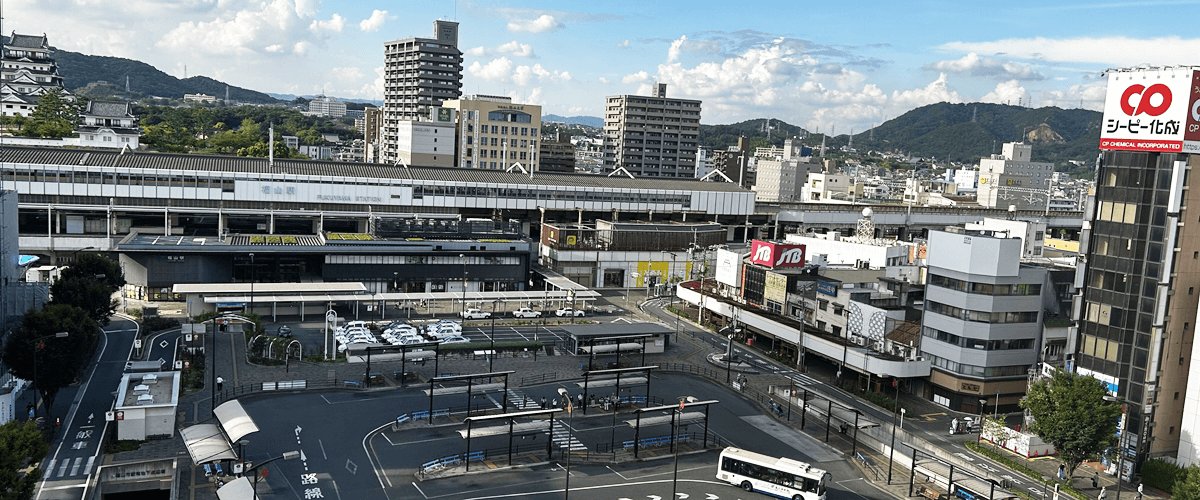 福山駅前遠景
